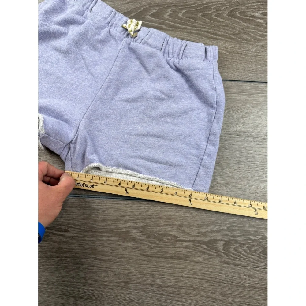 Crewcuts Girls Shorts French Terry Cotton Elastic Waist Purple XL